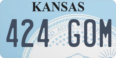KS license plate 424GOM