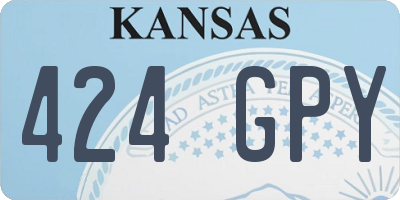 KS license plate 424GPY