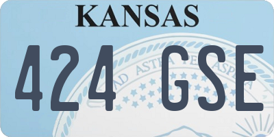 KS license plate 424GSE