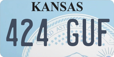 KS license plate 424GUF