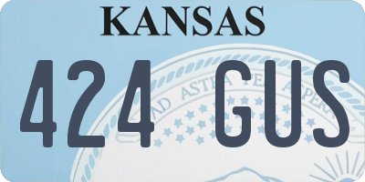 KS license plate 424GUS