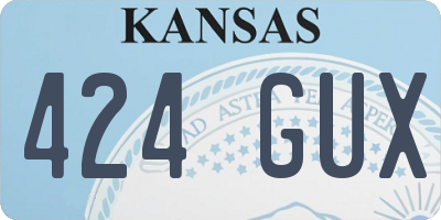 KS license plate 424GUX