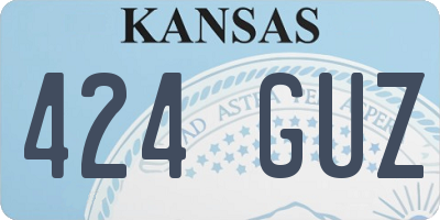 KS license plate 424GUZ