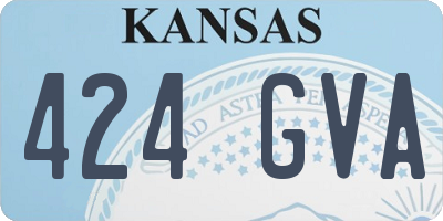 KS license plate 424GVA