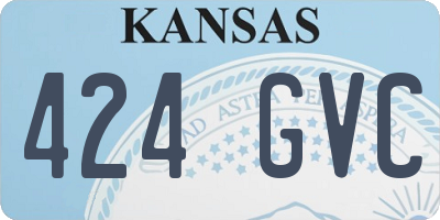KS license plate 424GVC