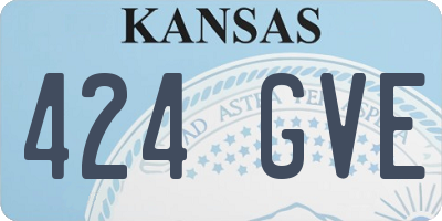 KS license plate 424GVE