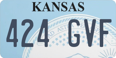 KS license plate 424GVF