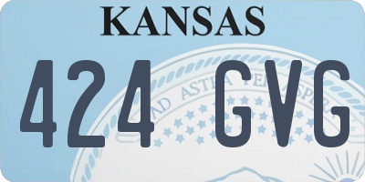 KS license plate 424GVG