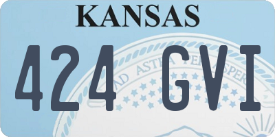 KS license plate 424GVI