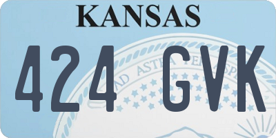 KS license plate 424GVK