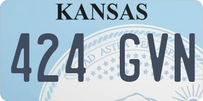 KS license plate 424GVN