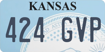 KS license plate 424GVP