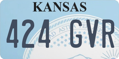 KS license plate 424GVR