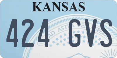 KS license plate 424GVS