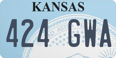 KS license plate 424GWA