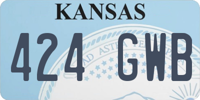 KS license plate 424GWB