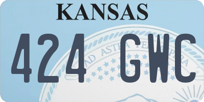 KS license plate 424GWC