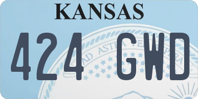 KS license plate 424GWD