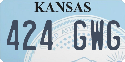 KS license plate 424GWG