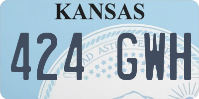 KS license plate 424GWH
