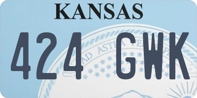 KS license plate 424GWK