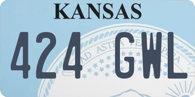 KS license plate 424GWL