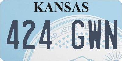 KS license plate 424GWN