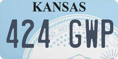 KS license plate 424GWP