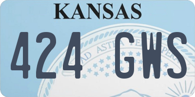 KS license plate 424GWS