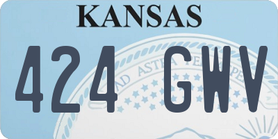 KS license plate 424GWV