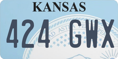 KS license plate 424GWX