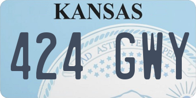 KS license plate 424GWY