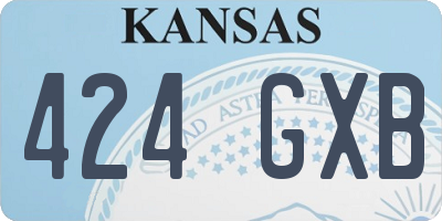 KS license plate 424GXB