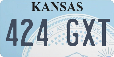 KS license plate 424GXT