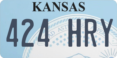 KS license plate 424HRY