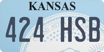 KS license plate 424HSB