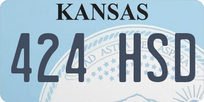 KS license plate 424HSD