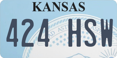 KS license plate 424HSW