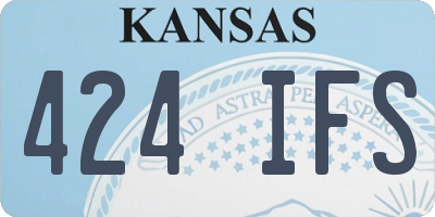 KS license plate 424IFS