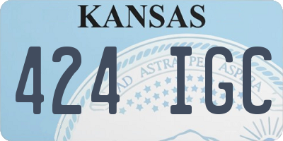 KS license plate 424IGC