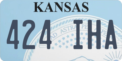 KS license plate 424IHA
