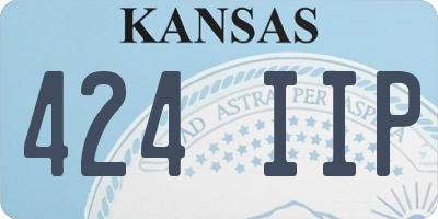 KS license plate 424IIP