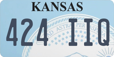 KS license plate 424IIQ