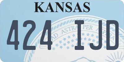 KS license plate 424IJD