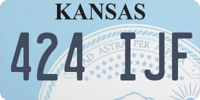 KS license plate 424IJF