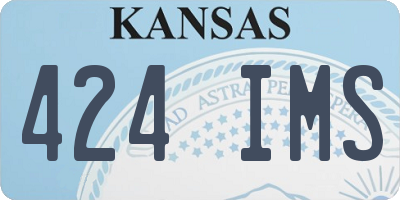 KS license plate 424IMS
