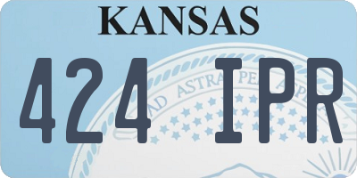 KS license plate 424IPR