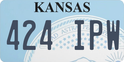 KS license plate 424IPW
