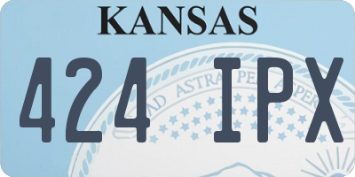 KS license plate 424IPX
