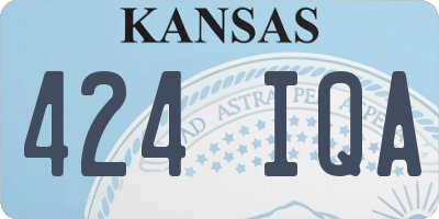 KS license plate 424IQA